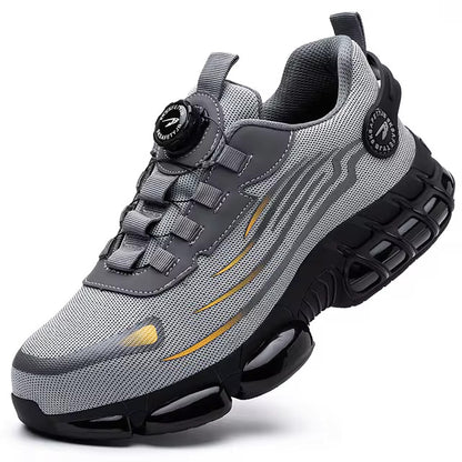 MEN'S STEEL TOE ROTATIING BUTTON WORK SHOES